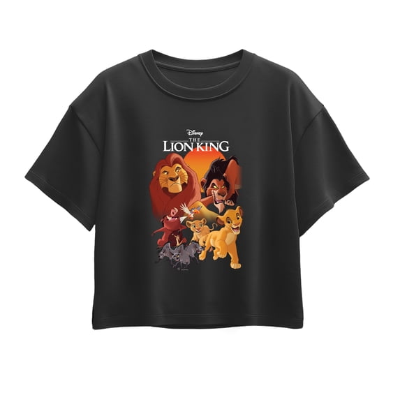 Disney - Lion King Poster Girls' Short Sleeve Boxy Graphic T-Shirt