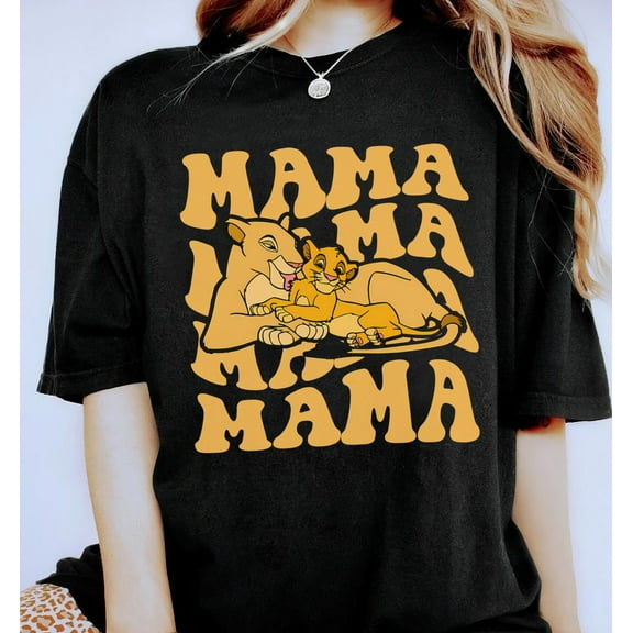 Disney Lion King Sarabi Mama Retro T-shirt, Sarabi And Simba Shirts, Comfort Color Tee, Gift For Mother's Day,Black color,size M