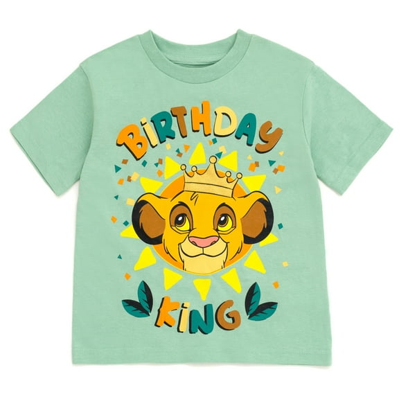 Disney Lion King Simba Birthday Metallic Print T-Shirt Toddler to Big Kid