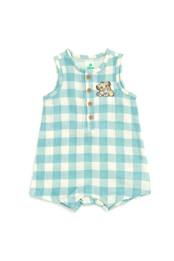 Lion King Simba Henley Sleeveless Romper Newborn to Infant