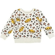 Disney Lion King Little Girls' Pullover Sweatshirt Oatmeal Simba