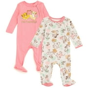 DISNEY Lion King Simba Nala Timon Pumbaa 2 Pack Coveralls Newborn to Infant