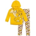 thumbnail image 1 of Disney Lion King Toddler Girls' Fleece 2-Piece Hoodie and Leggings Set Simba Nala Yellow, 1 of 5