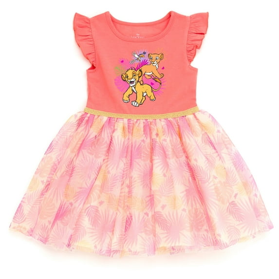 Disney Lion King Simba Nala Zazu Pleated Tulle Tutu Dress Toddler to Big Kid