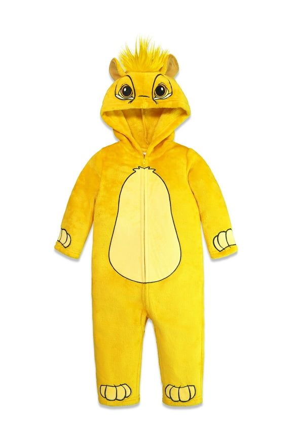 Lion King Simba Newborn Baby Boys Zip Up Cosplay Coverall Newborn to Big Kid