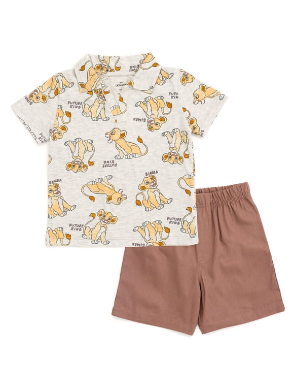 Lion King Simba Polo Shirt and Shorts Toddler to Big Kid