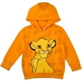thumbnail image 1 of Disney Lion King Simba Pullover Hoodie for Boys and Girls, Kids Hooded Sweater, Orange, 1 of 3