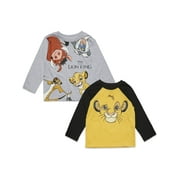 Disney Lion King Simba Timon Pumbaa 2 Pack Long Sleeve T-Shirts Toddler to Little Kid