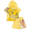 thumbnail image 1 of Disney Lion King Simba Timon Pumbaa Hooded T-Shirt and French Terry Shorts Outfit Set Toddler to Big Kid, 1 of 4