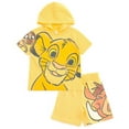 thumbnail image 1 of Disney Lion King Simba Timon Pumbaa Hooded T-Shirt and French Terry Shorts Outfit Set Toddler to Big Kid, 1 of 4