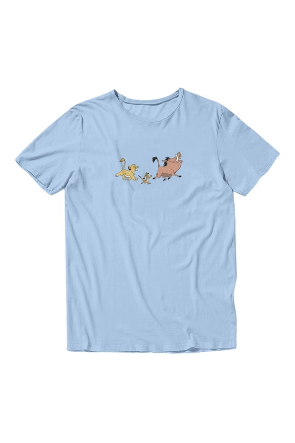 Lion King Simba Timon Pumbaa Moments Men's T Shirt (Light Blue, S-XXXL)