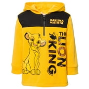 DISNEY PIXAR Disney Lion King Simba Timon Pumbaa Toddler Boys Fleece Half Zip Hoodie Toddler to Big Kid