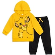 Disney Lion King Simba Toddler Boys Fleece Pullover Hoodie and Pants Outfit Set Infant to Big Kid