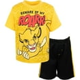 thumbnail image 1 of Disney Lion King Simba Toddler Boys Graphic T-Shirt & Mesh Shorts Yellow / Black 3T, 1 of 5