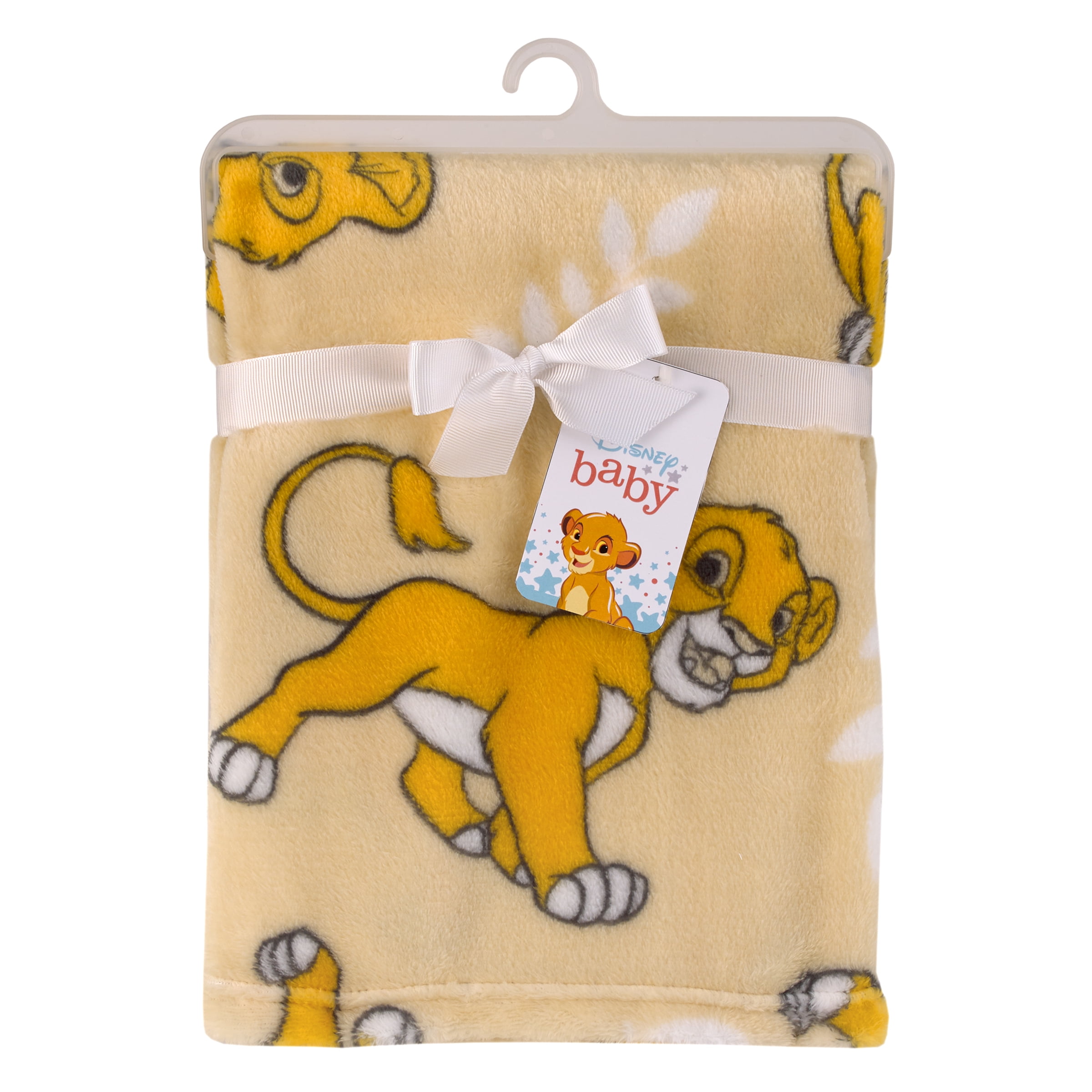 Disney Lion King Tan Beige and White Simba Baby Blanket