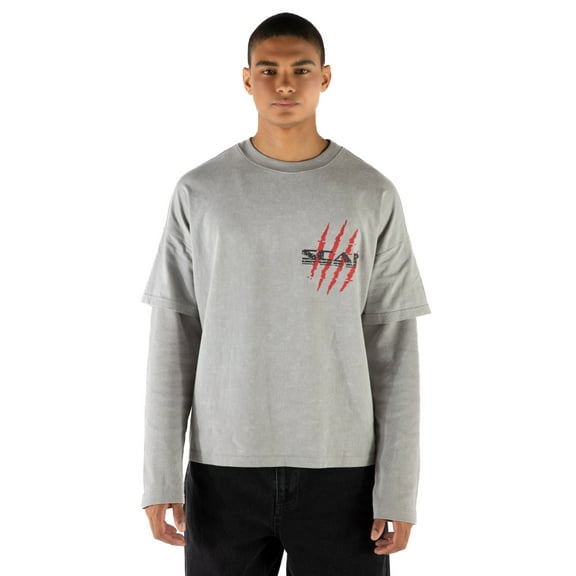 Disney Lion King Villains Scar 2fer Hangdown Long Sleeve T-Shirt Adult