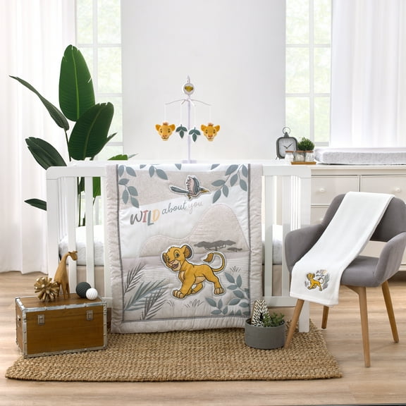 Disney Lion King - Wild About You Simba 3 Piece Crib Bedding Set