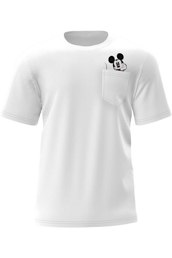 Mickey Mouse Adult Embroidered Pocket Tee, S-XL (Men's)