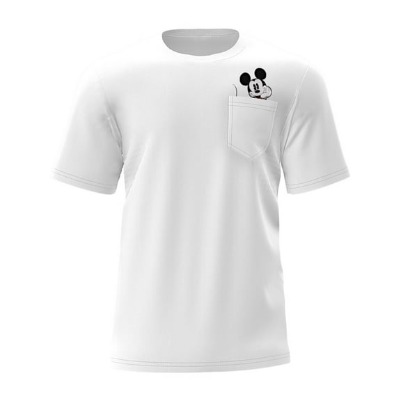 Disney Mickey Mouse Adult Embroidered Pocket Tee, S-XL (Men's)