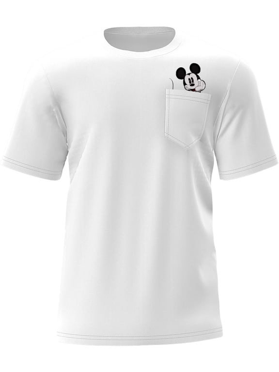 Mickey Mouse Adult Embroidered Pocket Tee, S-XL (Men's)