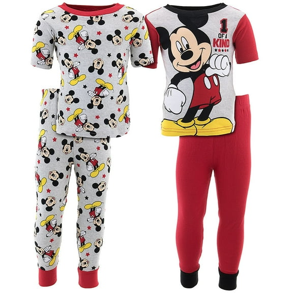 Disney Little Boys Mickey Mouse Cotton 2-Pack Pajamas