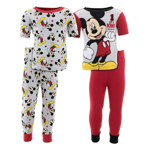 Disney Little Boys Mickey Mouse Cotton 2-Pack Pajamas
