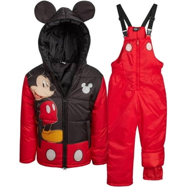 Disney Little Boys Snowsuit Set - 2 Piece Toy Story, Cars, Mickey Mouse Ski Jacket and Snow Bib (2T-7)