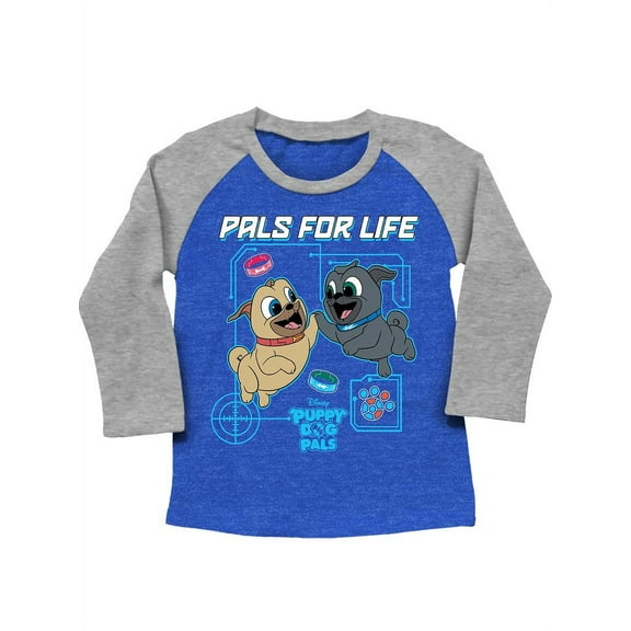 Disney Little Boys' Toddler Puppy Dog Pals Long Sleeve Raglan Tee