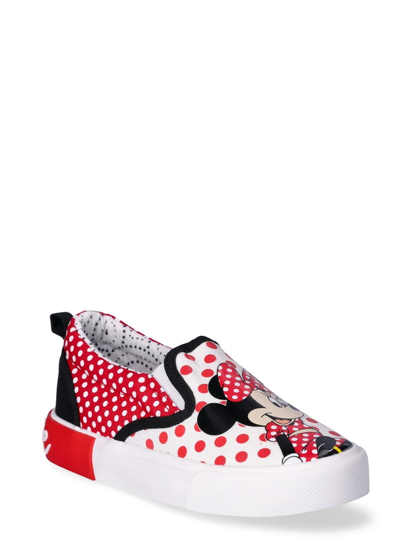 Disney Little Girl Big Girl Minnie Mouse Twin Gore Slip-On Shoes