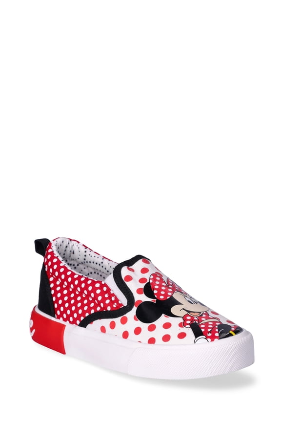 Disney Little Girl & Big Girl Minnie Mouse Twin Gore Slip-On Shoes