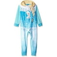 thumbnail image 1 of Disney Little Girls' Frozen Elsa Hooded Fleece Blanket Sleeper, Blue, 4, 1 of 2