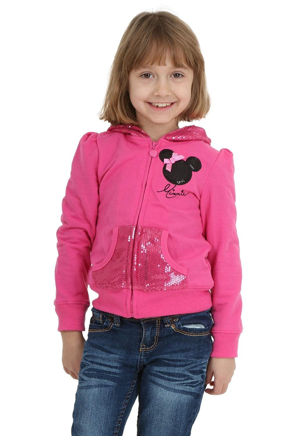 Disney Little Girls' Minnie Mouse Sequin Hoodie 4T