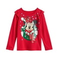 thumbnail image 1 of Disney Little Girls Minnie Mouse Wreath T-Shirt (Red, 6), 1 of 1