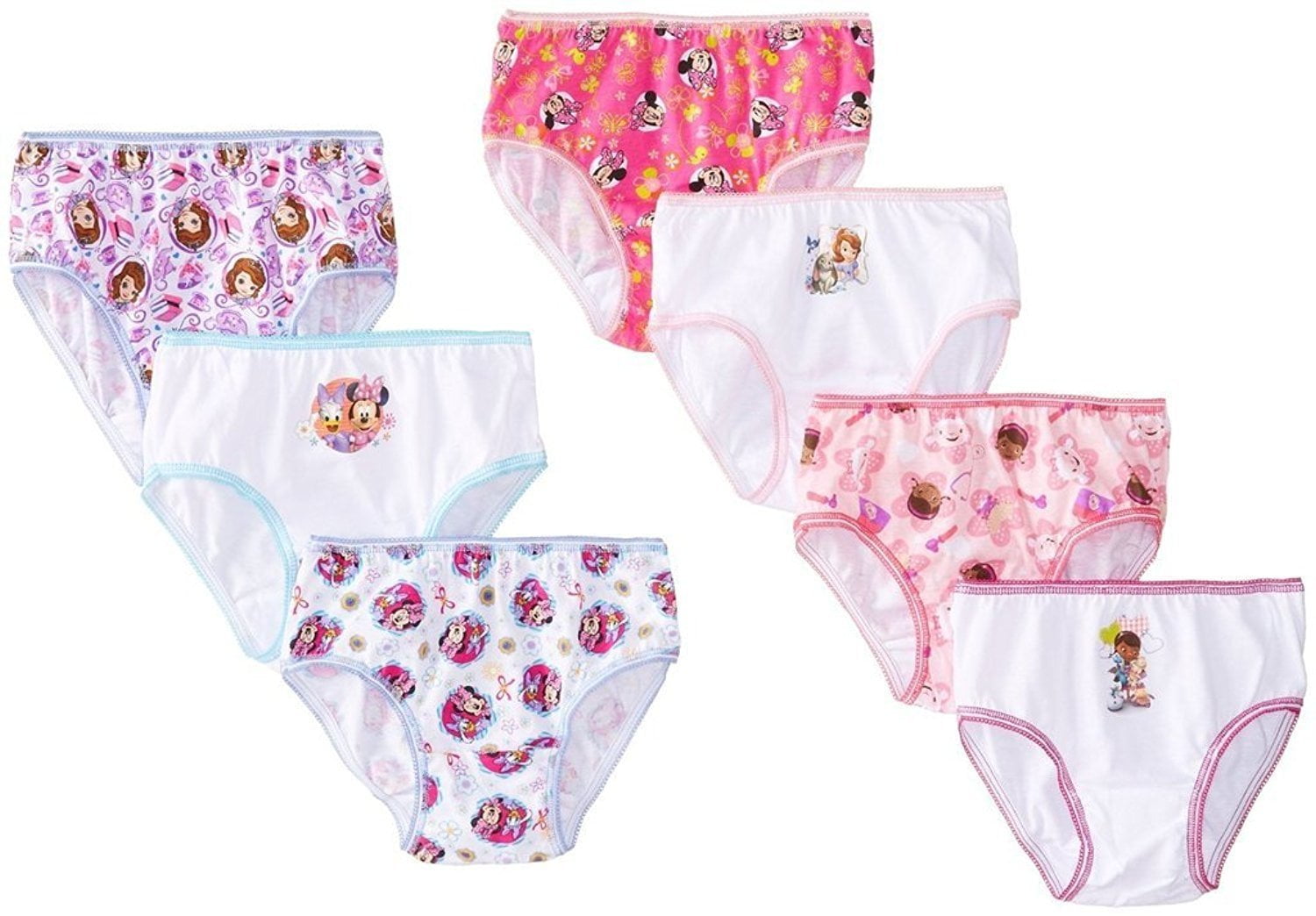 Disney Little Girls' Multi 7-Pack Panty