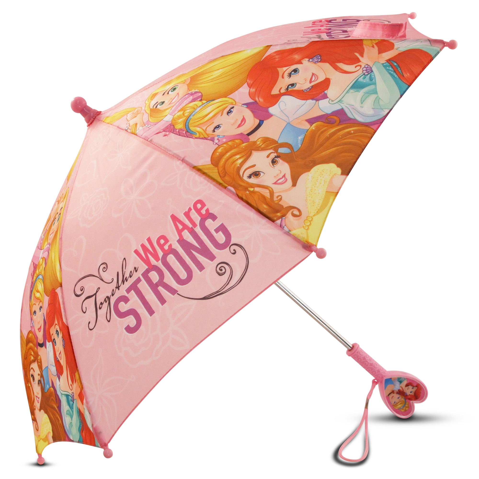 Disney Little Girls Princess Umbrella With Character Handle, Age 2-7