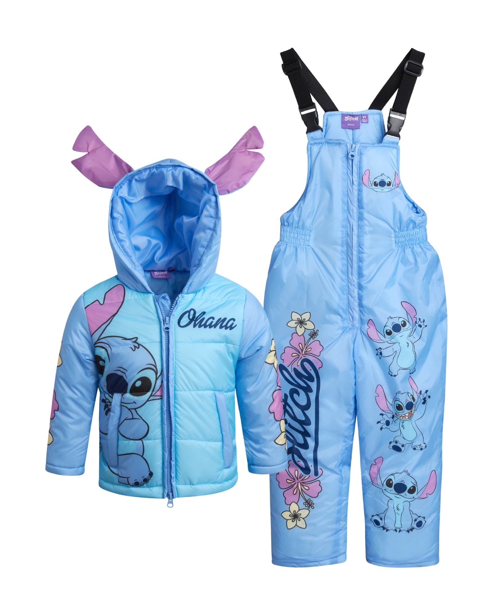 Disney Little Girls Snowsuit Set - Minnie Mouse, Lilo & Stich 2