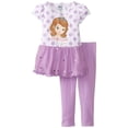 thumbnail image 1 of Disney Little Girls' Sofia 2 Piece Short-Sleeve Legging Set, Lovely Purple, 5, 1 of 1