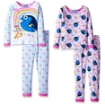 thumbnail image 1 of Disney Little Girls' Toddler Finding Dory 4-Piece Cotton Pajama Set, Blue/Pink, 4T, 1 of 1