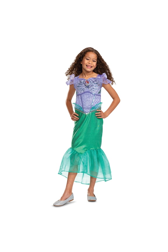 Disney Little Mermaid Ariel Halloween Costume for Children, Girls Size XS (4/5), by Disguise