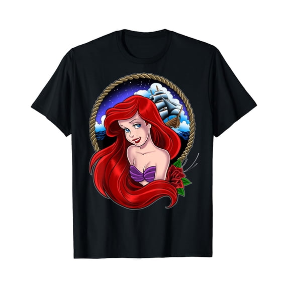 Disney Little Mermaid Ariel Sailor Tattoo T-Shirt