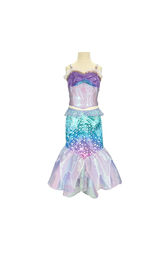 Disney Little Mermaid Ariel Two Piece Mermaid Deluxe Multicolored Fashion Dress Inspired by the Movie