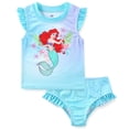 thumbnail image 1 of Disney Little Mermaid Ariel UPF 50+ Bathing Suit Tankini and Bikini Bottom Swimsuit Set (Girls), Sizes 3T-8, 1 of 7