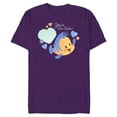 thumbnail image 1 of Disney Little Mermaid Flounder You’re Fin-Tastic Valentine’s - Short Sleeve Blended T-Shirt for Adults - Customized-Purple, 1 of 5
