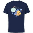 thumbnail image 1 of Disney Little Mermaid Flounder You’re Fin-Tastic Valentine’s - Short Sleeve Cotton T-Shirt for Adults - Customized-Navy, 1 of 5