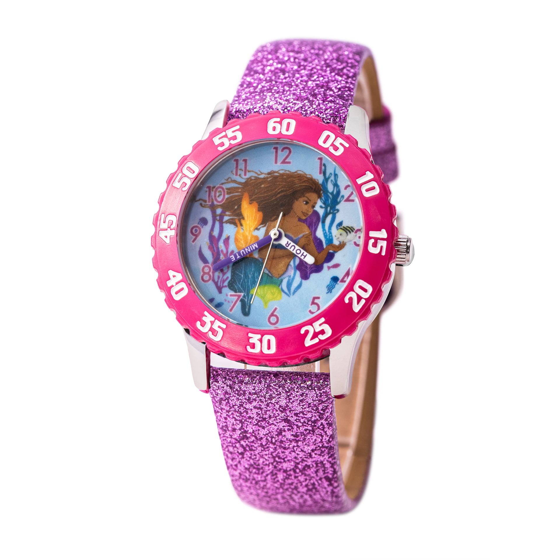 Girls/Womens Ariel Disney The little mermaid analog watch with pink band Princess Ariel, Cinderella and Rapunzel Girls main image 2