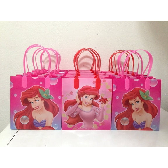 Disney Little Mermaid Party Favor Goodie Small Gift Bags, pack of 13