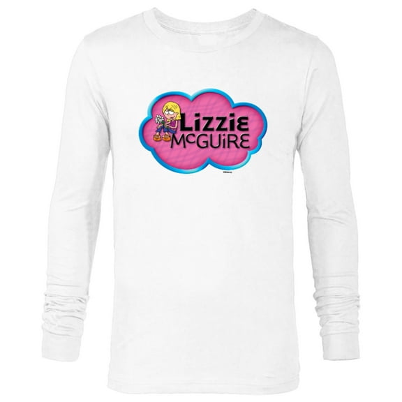 Disney Lizzie McGuire Animated Lizzie Logo - Long Sleeve T-Shirt for Men -Customized-White