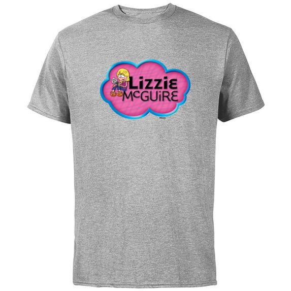 Disney Lizzie McGuire Animated Lizzie Logo - Short Sleeve Cotton T-Shirt for Adults -Customized-Athletic Heather