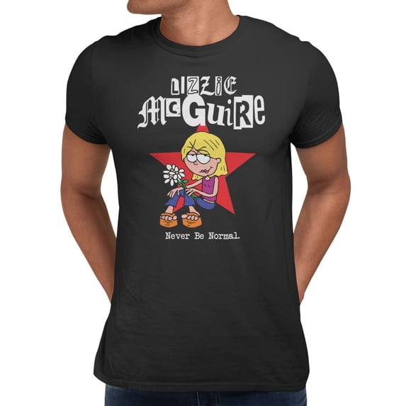 Disney Lizzie McGuire Star Never Be Normal Men's T Shirt (Black, S-XXXL)