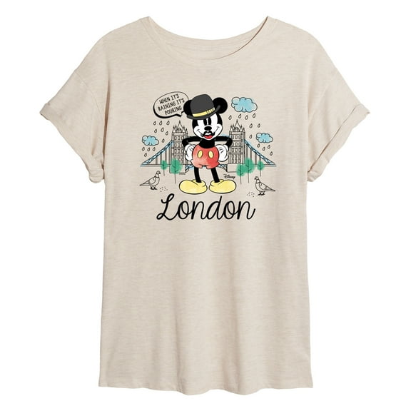 Disney - London When Its Raining - Juniors Ideal T-Shirt